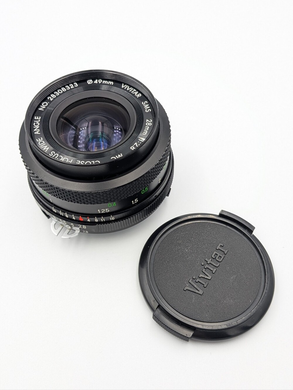 Vintage Vivitar 28mm f 2.8 manual wide lens Nikon mount N. 28XXXX